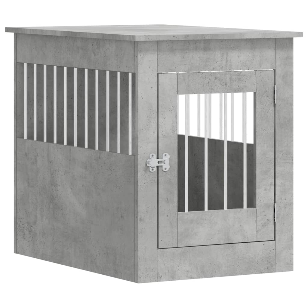 Dog Crate Furniture Concrete Grey 55x80x68 cm Engineered Wood