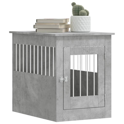 Dog Crate Furniture Concrete Grey 55x80x68 cm Engineered Wood