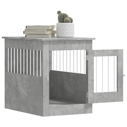 Dog Crate Furniture Concrete Grey 55x80x68 cm Engineered Wood