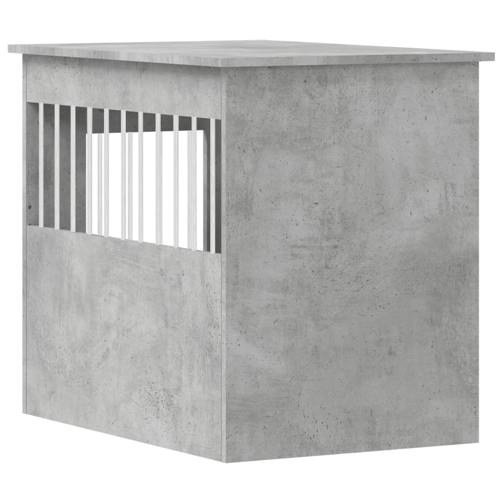 Dog Crate Furniture Concrete Grey 55x80x68 cm Engineered Wood