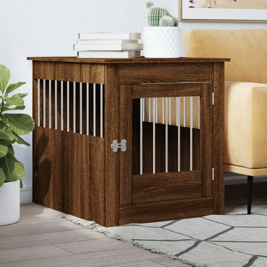 Dog Crate Furniture Brown Oak 64.5x80x71 cm Engineered Wood