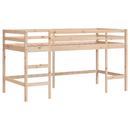 Kids' Loft Bed with Tunnel White&Black 80x200cm Solid Wood Pine