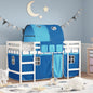 Kids' Loft Bed with Tunnel Blue 90x200cm Solid Wood Pine