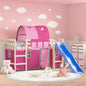 Kids' Loft Bed with Tunnel without Mattress Pink 90x200 cm