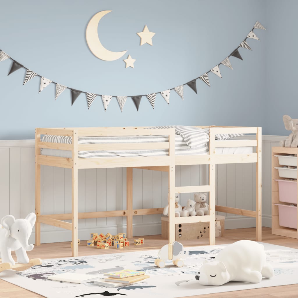 Kids' Loft Bed without Mattress with Ladder 90x190 cm Single