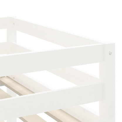 Kids' Loft Bed with Ladder White 90x190 cm Solid Wood Pine