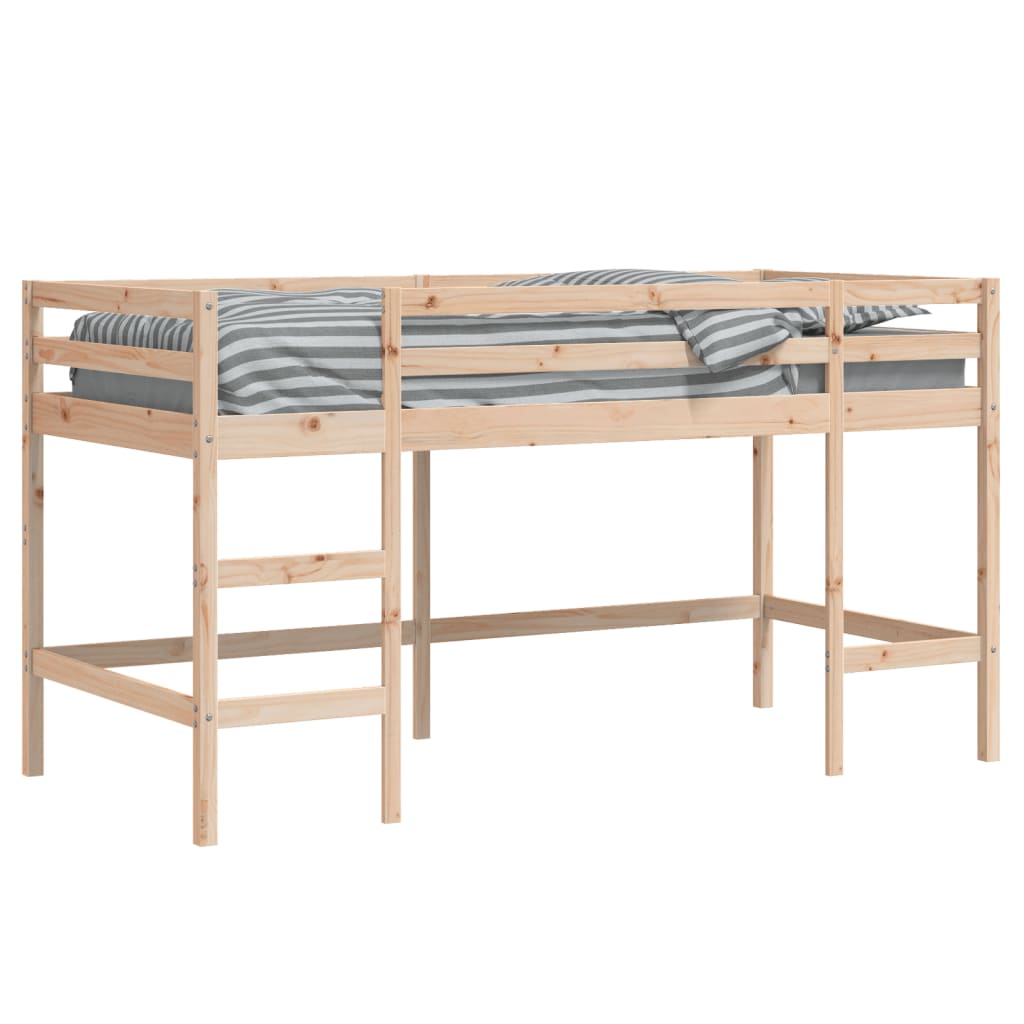 Kids' Loft Bed with Ladder 80x200 cm Solid Wood Pine