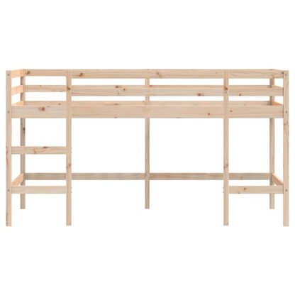 Kids' Loft Bed with Ladder 80x200 cm Solid Wood Pine