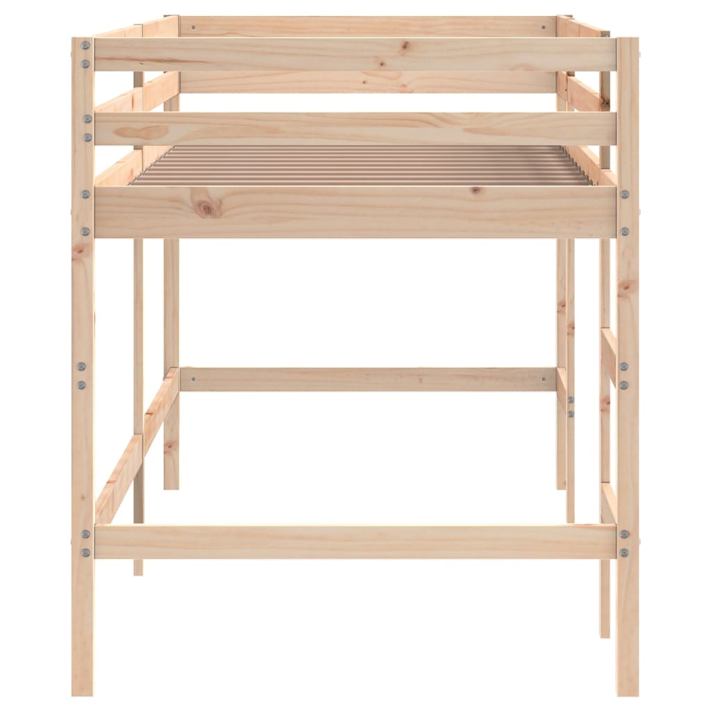 Kids' Loft Bed with Ladder 80x200 cm Solid Wood Pine