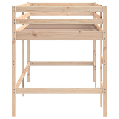 Kids' Loft Bed with Ladder 80x200 cm Solid Wood Pine