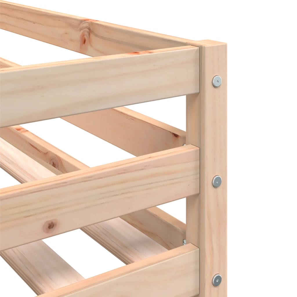 Kids' Loft Bed with Ladder 80x200 cm Solid Wood Pine