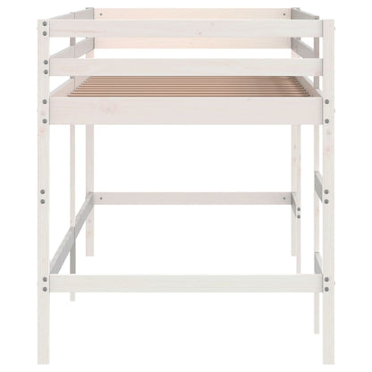 Kids' Loft Bed with Ladder White 80x200 cm Solid Wood Pine