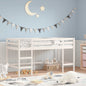 Kids' Loft Bed with Ladder White 80x200 cm Solid Wood Pine