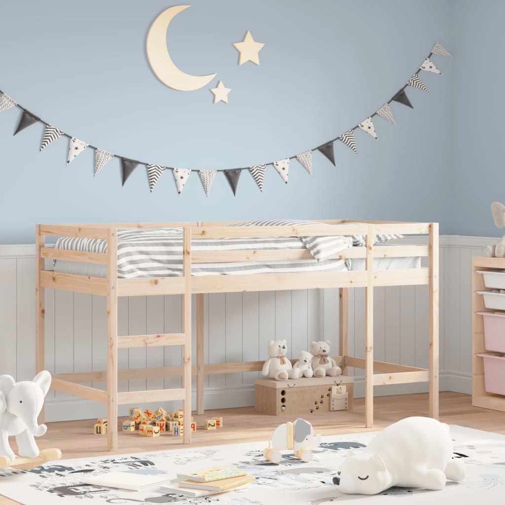 Kids' Loft Bed without Mattress with Ladder 90x200 cm