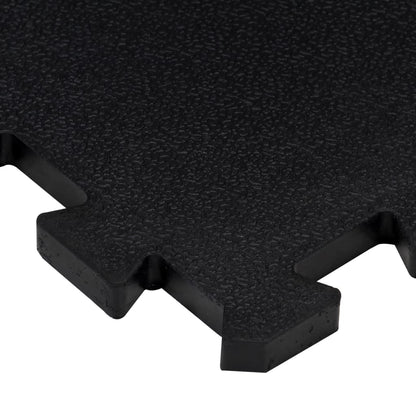 Rubber Floor Tiles 16 pcs Black 16 mm 30x30 cm