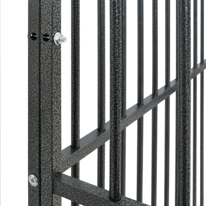 Dog Playpen 8 Panels Black Galvanised Steel