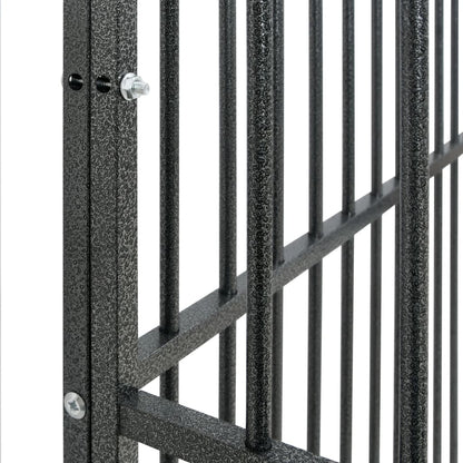 Dog Playpen 12 Panels Black Galvanised Steel