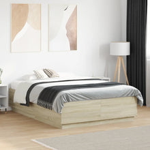 Load image into Gallery viewer, Bed Frame Sonoma Oak 120x190 cm Small Double Engineered Wood
