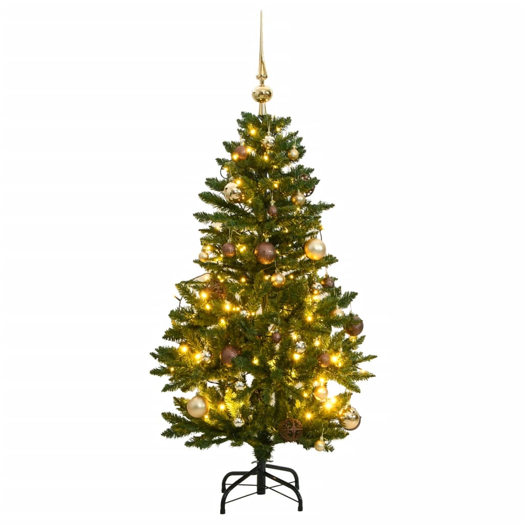 Artificial Hinged Christmas Tree 150 LEDs & Ball Set 120 cm