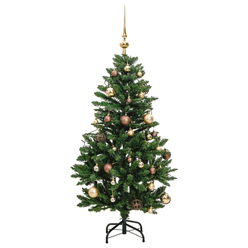 Artificial Hinged Christmas Tree 150 LEDs & Ball Set 120 cm