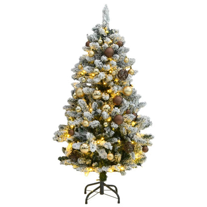 Artificial Hinged Christmas Tree 150 LEDs & Ball Set 120 cm