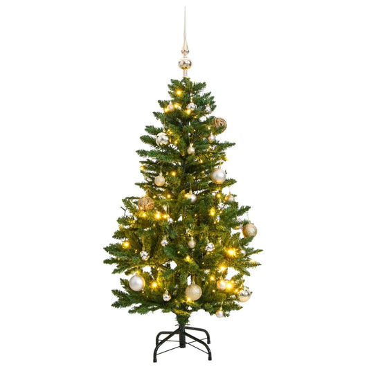 Artificial Hinged Christmas Tree 150 LEDs & Ball Set 120 cm