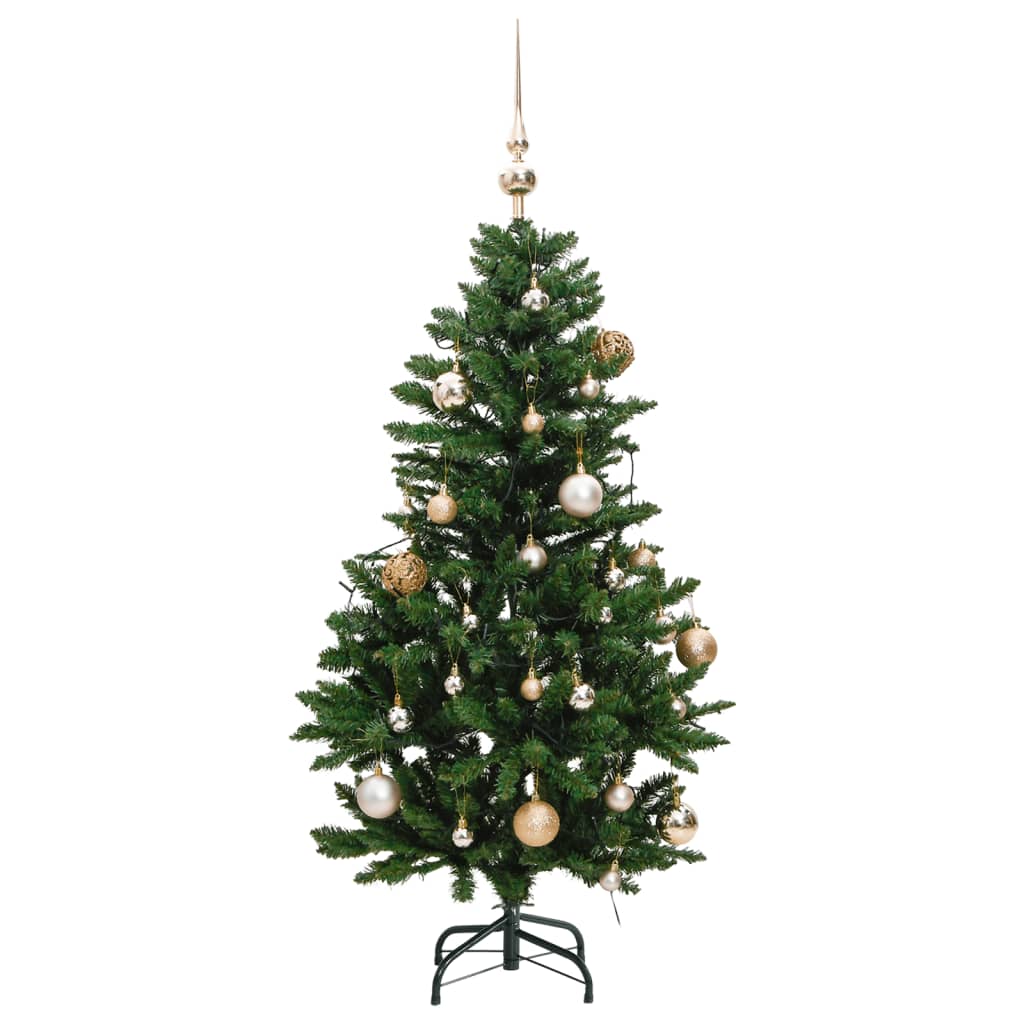 Artificial Hinged Christmas Tree 150 LEDs & Ball Set 150 cm