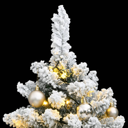 Artificial Hinged Christmas Tree 150 LEDs & Ball Set 120 cm