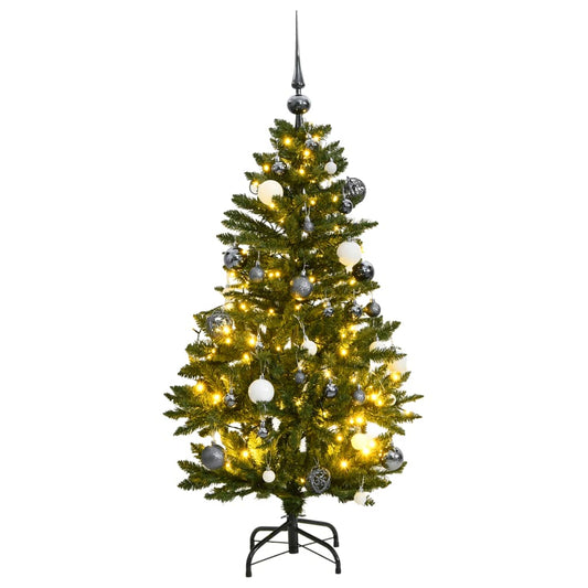 Artificial Hinged Christmas Tree 150 LEDs & Ball Set 150 cm