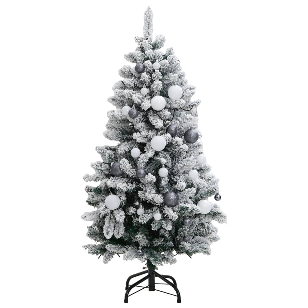 Artificial Hinged Christmas Tree 150 LEDs & Ball Set 120 cm