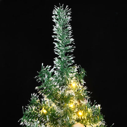 Artificial Christmas Tree 300 LEDs&Ball Set&Flocked Snow 180 cm