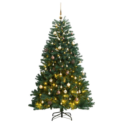 Artificial Hinged Christmas Tree 300 LEDs & Ball Set 180 cm