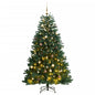 Artificial Hinged Christmas Tree 300 LEDs & Ball Set 210 cm