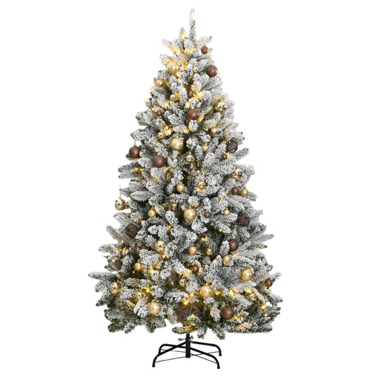 Artificial Hinged Christmas Tree 300 LEDs & Ball Set 180 cm