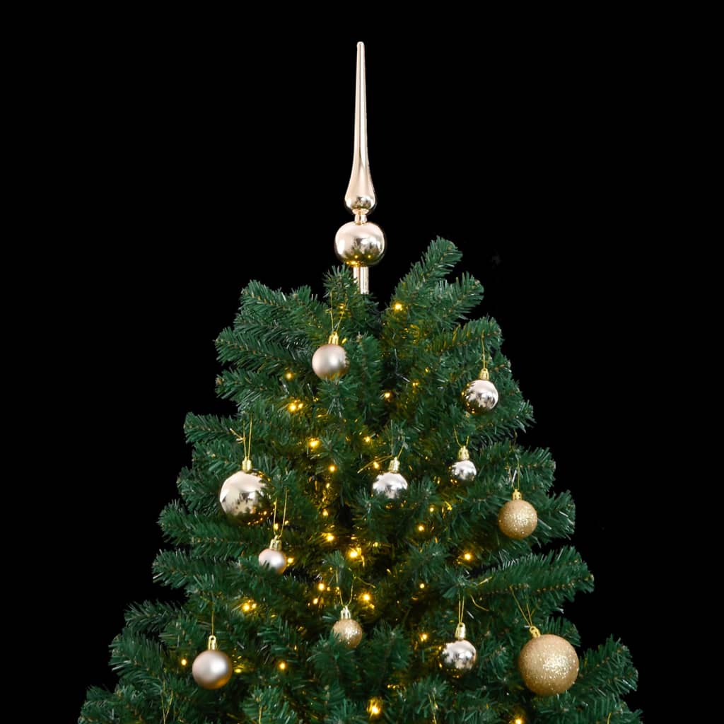 Artificial Hinged Christmas Tree 300 LEDs & Ball Set 180 cm