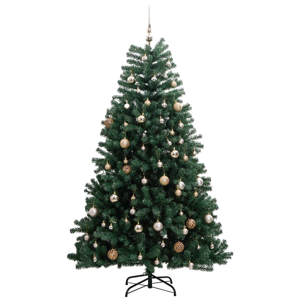 Artificial Hinged Christmas Tree 300 LEDs & Ball Set 180 cm