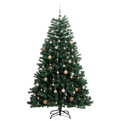 Artificial Hinged Christmas Tree 300 LEDs & Ball Set 180 cm