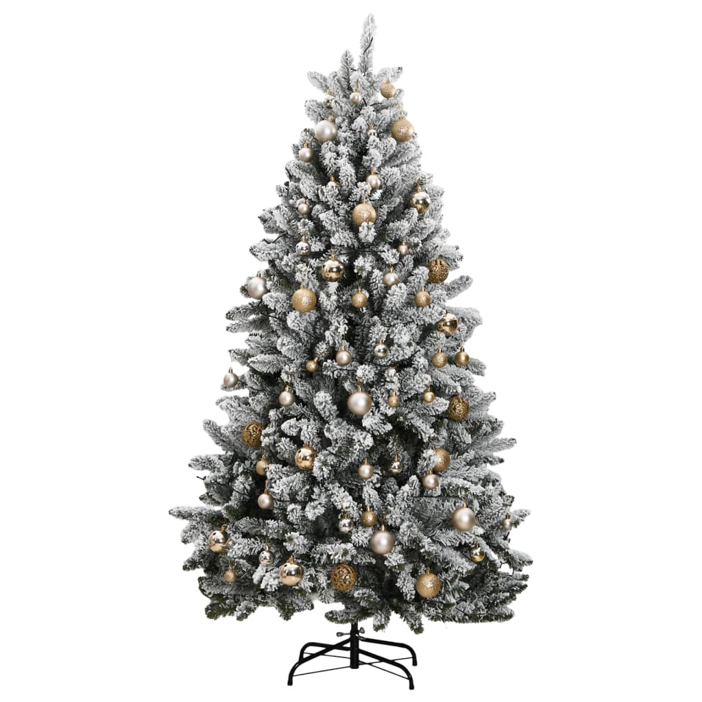 Artificial Hinged Christmas Tree 300 LEDs & Ball Set 210 cm