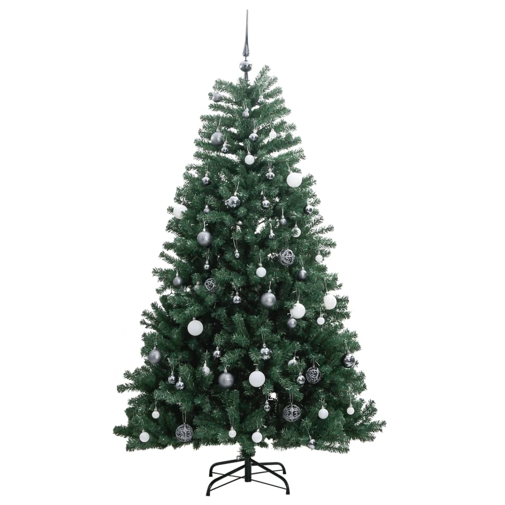 Artificial Hinged Christmas Tree 300 LEDs & Ball Set 180 cm