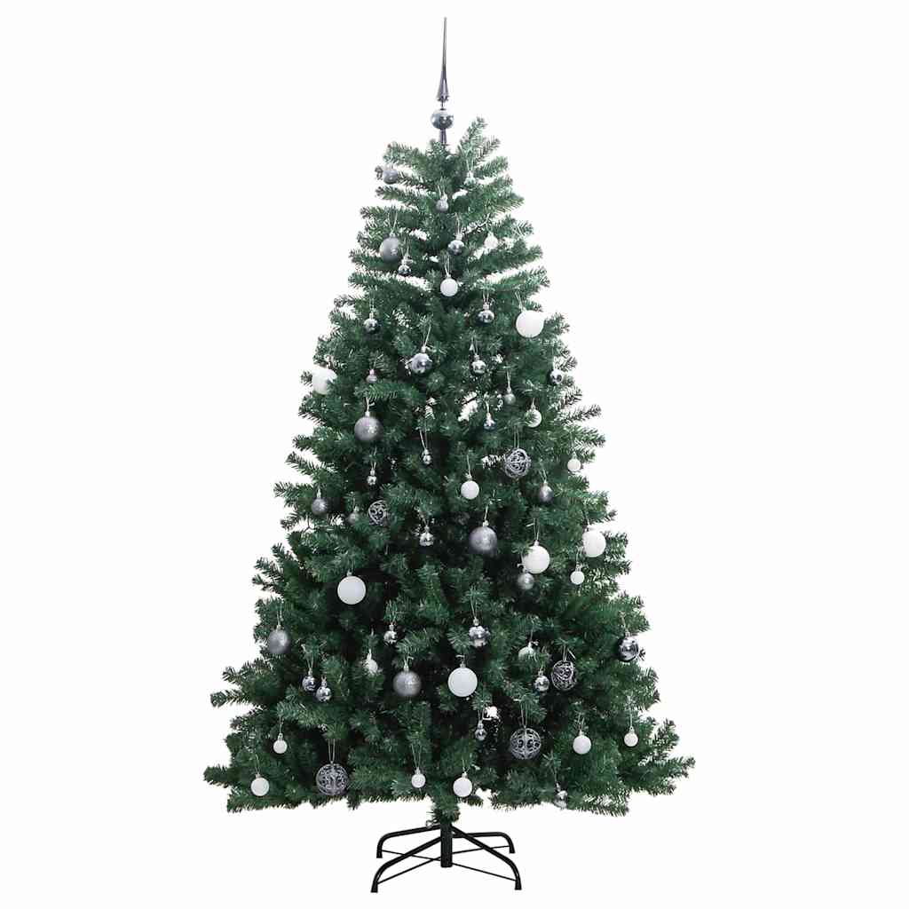 Artificial Hinged Christmas Tree 300 LEDs & Ball Set 240 cm