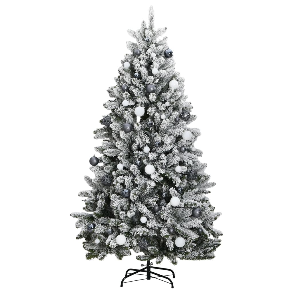 Artificial Hinged Christmas Tree 300 LEDs & Ball Set 210 cm