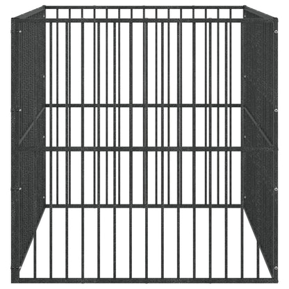 Dog Playpen 4 Panel Black Galvanised Steel