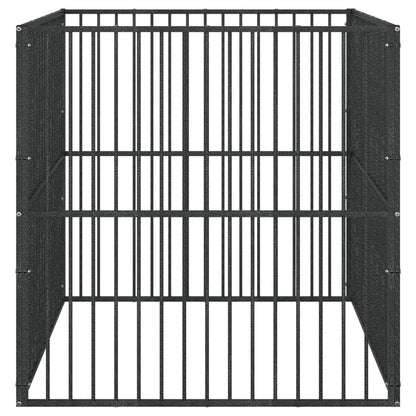 Dog Playpen 4 Panel Black Galvanised Steel