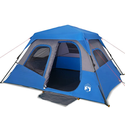 Family Tent 6-Person Green Quick Release Waterproof