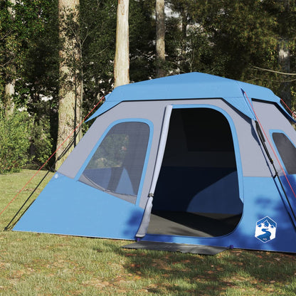 Family Tent 6-Person Green Quick Release Waterproof