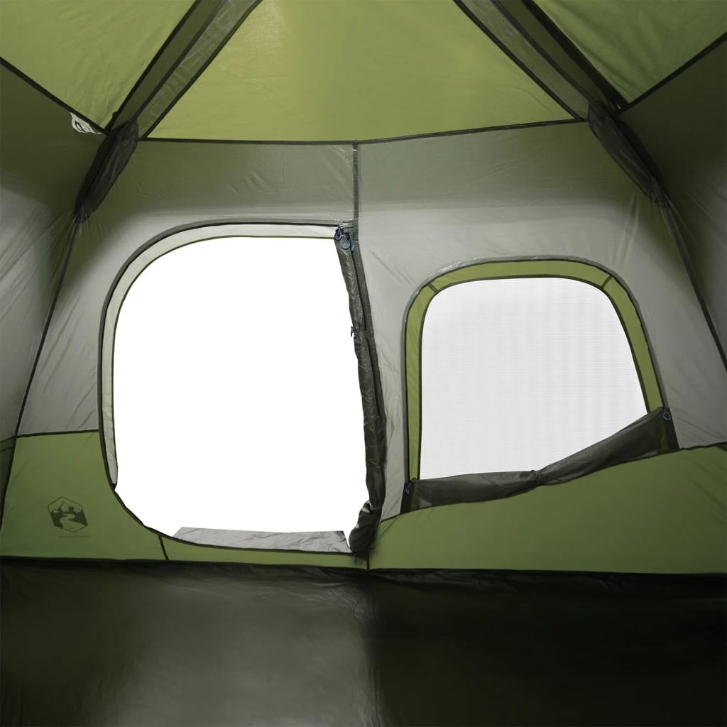 Family Tent 6-Person Green Quick Release Waterproof