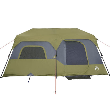 Family Tent 9-Person Green Quick Release Waterproof