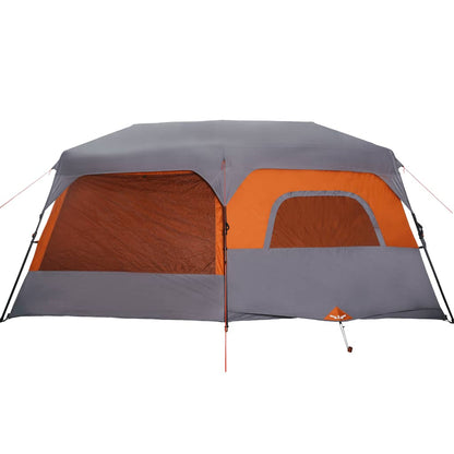 Family Tent 9-Person Grey and Orange Quick Release Waterproof