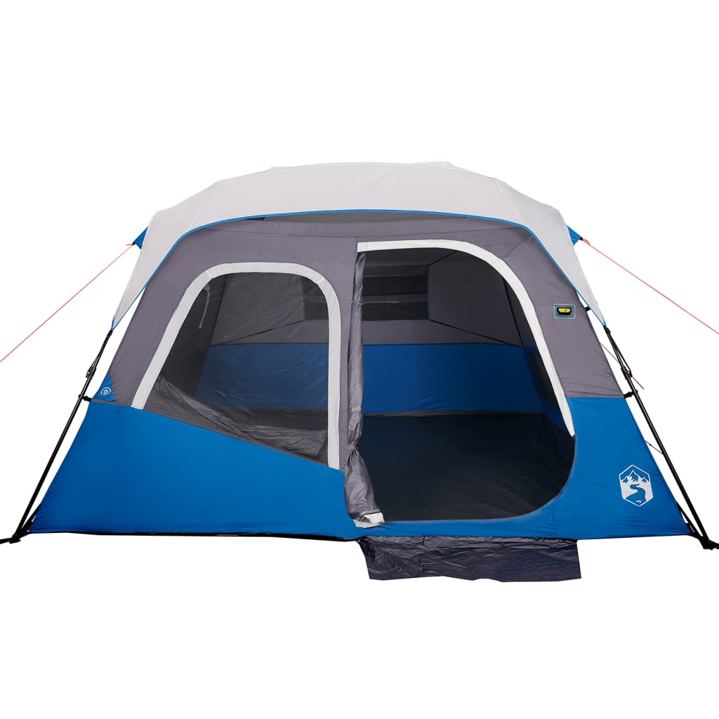 Family Tent with LED 6-Person Light Green Quick Release