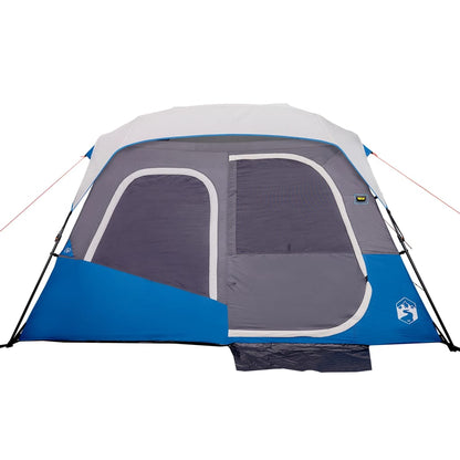 Family Tent with LED 6-Person Light Green Quick Release